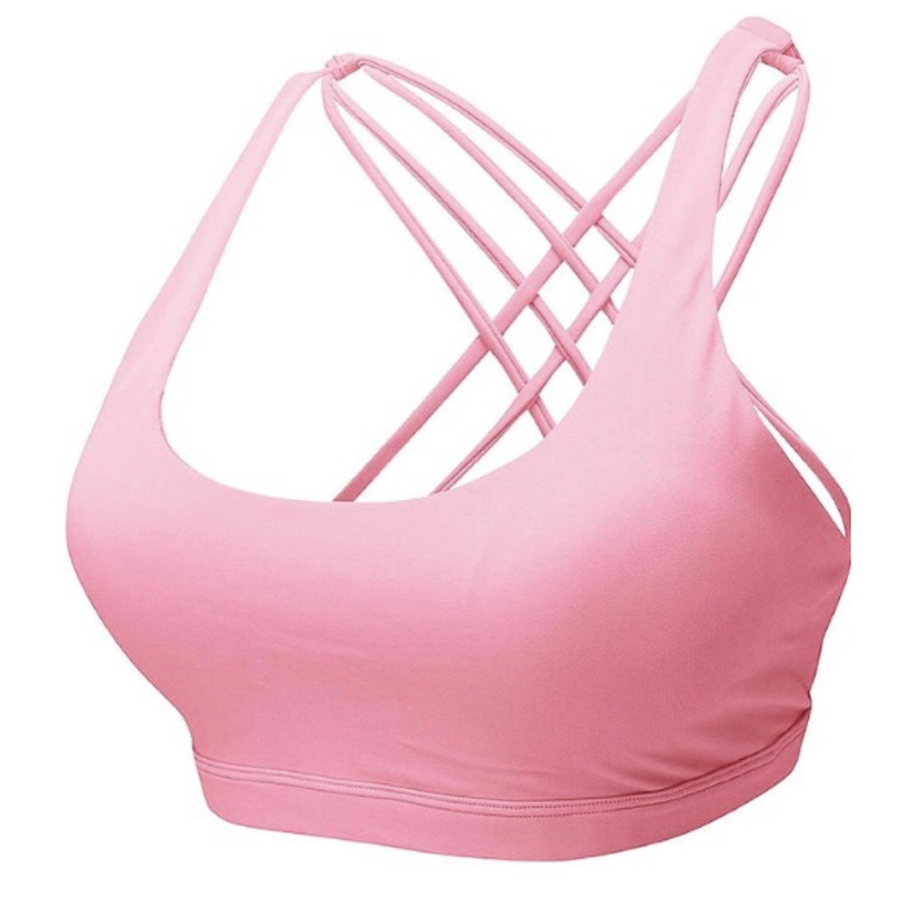 PINK CROSS SPORTS BRA
